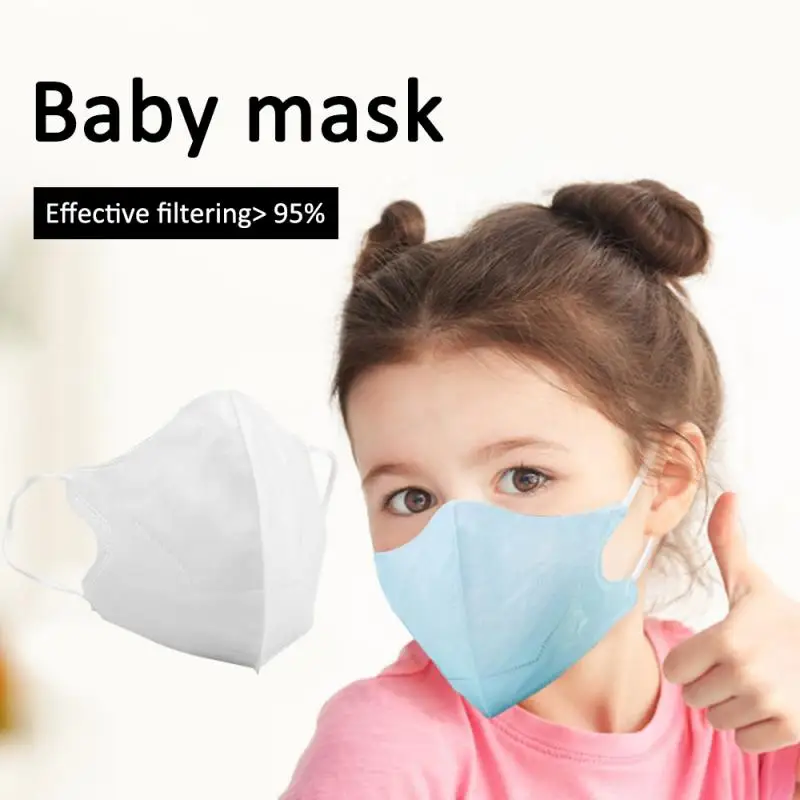 

10pcs Disposable Face Filter PM2. Masks Mouth Protective Breathable Children Respirator Kids Facemask Shield Anti Pollution Mask
