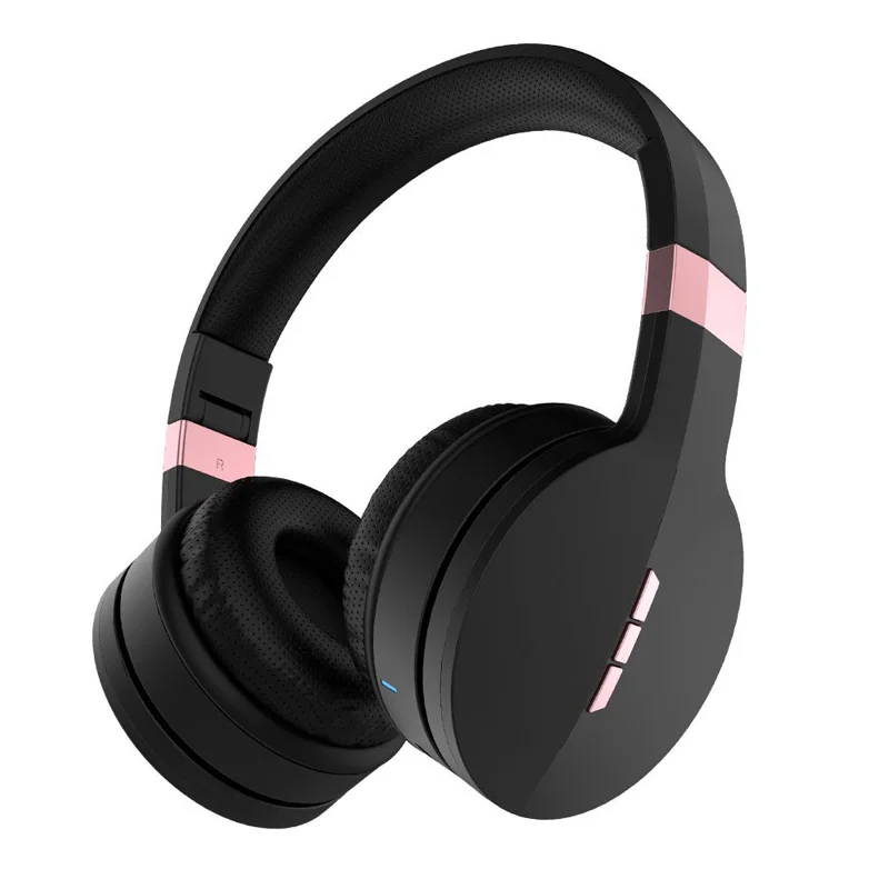 Black Rose Gold Складные беспроводные наушники HIFI шлем Аудио Bluetooth наушники стерео Бас Сабвуфер гарнитура с микрофоном Поддержка SD TF карты - Цвет: Black Rose Gold