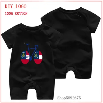 

Georgia Flag Cycling logo_vectorized cool Jumpsuit One-Pieces 100% Pure Cotton clothes General Grievous new born baby clothes