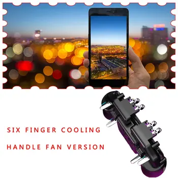 

Mobile Joystick Controller Spin Button For Ios For Android Gamepad Six Six Fingers Cooling Fan Operation Gamepad