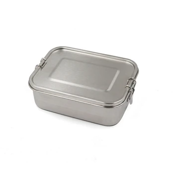 

Stainless Steel Custom Lunch Box for Kids Food Container Bento Box 304 Top Grade Stainless Steel Storage Thermal Metal Box Stock