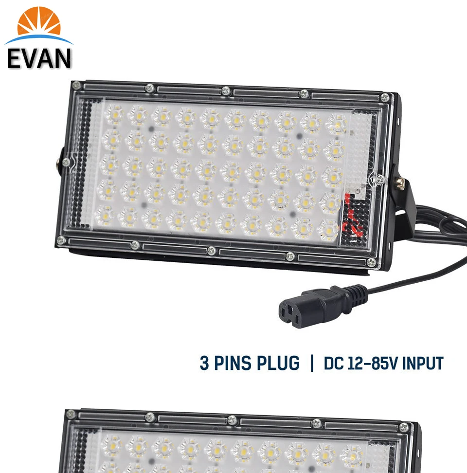 DC 12V-85V Led Flood Light 50W 100W Outdoor Waterproof Spotlights Low Pressure 12v Reflector Led Portable Security Flood Lights