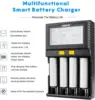 Miboxer C4  LCD Smart Battery Charger for Li-ion IMR ICR LiFePO4 18650 14500 26650 21700 AAA Batteries 100-800mAh 1.5A discharge ► Photo 3/6