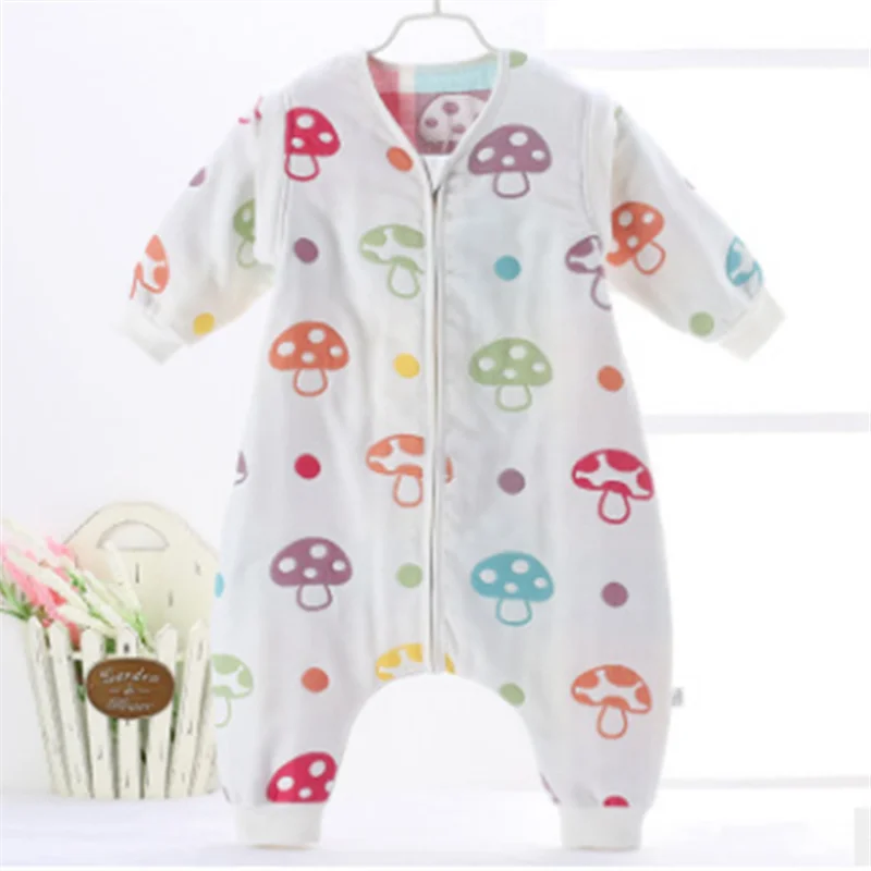 

6-layer Cotton Gauze Baby Sleeping Bag Spring Autumn Children's Four Seasons Universal Heating Room Legs Anti-kick Slaapzak Baby