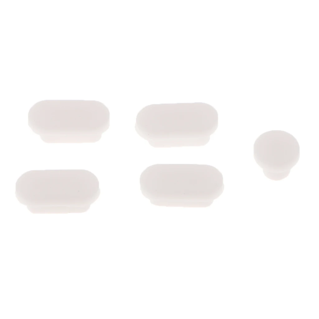 5pcs/set Protective USB Ports Anti-Dust Plug Cover Stopper for MacBook Pro
