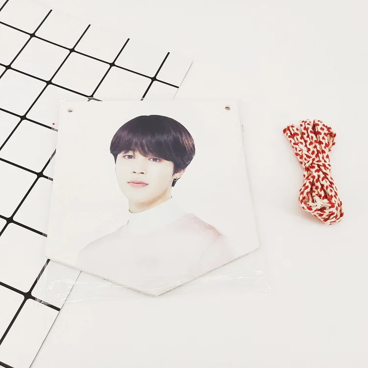 Корейский Kpop bangtan мальчиков плакат Висячие Флаг украшения фотокарты Висячие картины вокруг