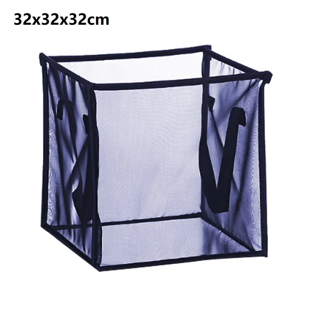 Dual Fabric EVA Dirty Clothes Basket Foldable Laundry Hamper with Handle Storage 