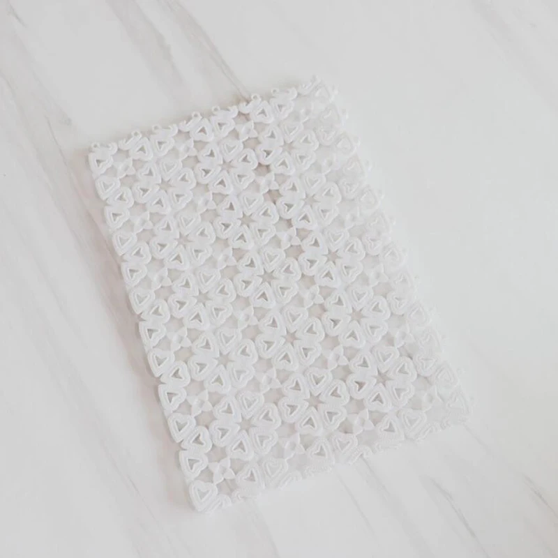 White Карамельный цвет 30*20 см DIY Коврик для ванной комнаты пластиковый коврик для ванной комнаты туалет душ коврик для ванной Массажный коврик для ванной кухонный напольный коврик Tapete - Цвет: White