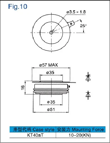 SCR Kp400a1600v Kp400a Kp400a-16 тонкие выпуклые