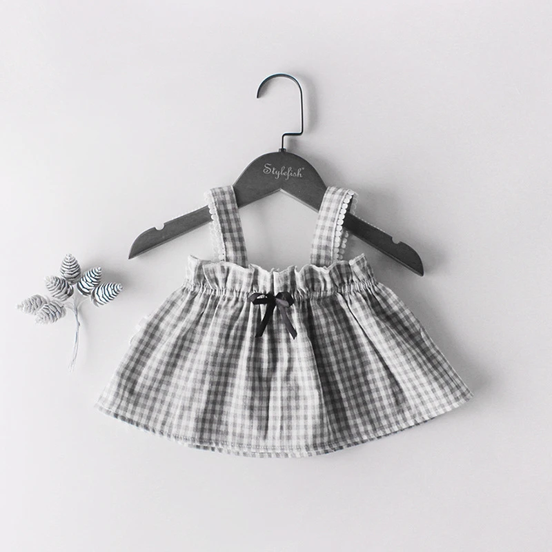 Koodykids/ г. Летний комплект с платьем для маленьких девочек, хлопковые платья для маленьких девочек с лентой для волос и штаны Модный комплект одежды для малышей, подарок s