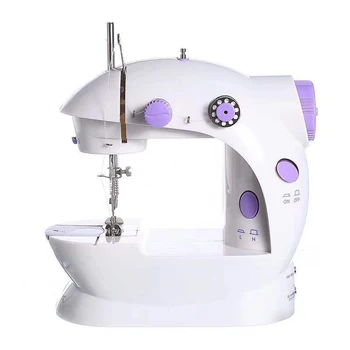 

2020 Sewing Machine Household Mini Portable Night Light Foot Pedal Straight Line Hand Electric with Expansion Table Sew Lock