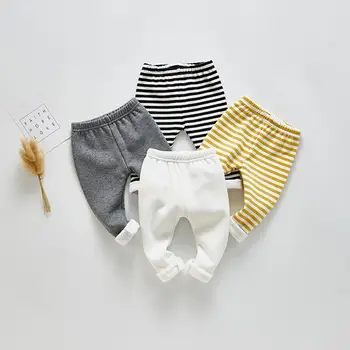 

Autumn Winter New Add Wool Stripe Roupas Baby Girl Boy Pantyhose Baby Pants Cotton Casual Newborn Baby Leggings Clothes