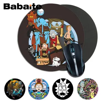 

Babaite Rick And Morty round Durable Rubber Mouse Mat Pad Size for 20x20CM 22x22cm Speed Version Gaming Mousepads