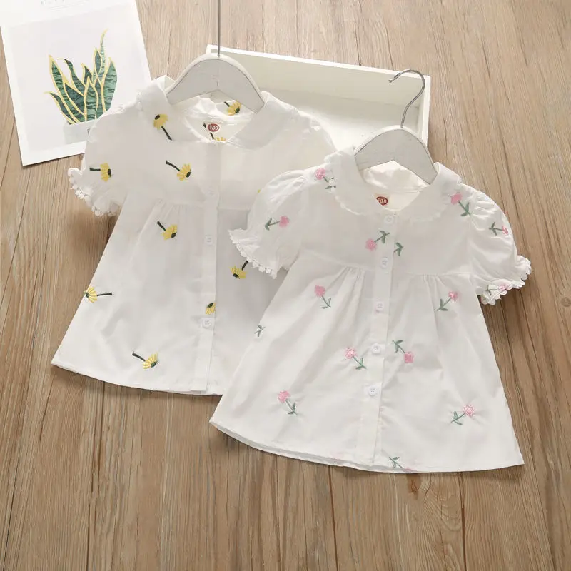 new spring autumn summer Girls Kids printing shirt comfortable cute baby Clothes Children Clothing