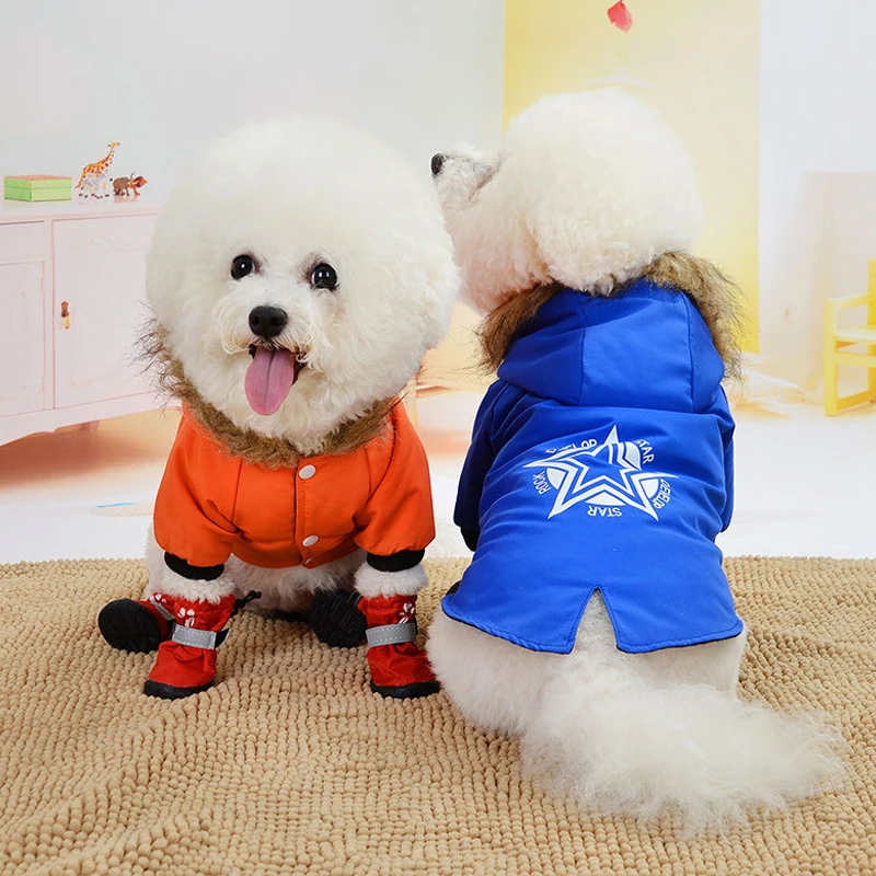 Теплые куртки для собак, пальто, зимняя одежда для животных, синие, оранжевые толстовки для щенков, кошек, наряды для маленьких и средних собак, чихуахуа, йоркширского XS-XL