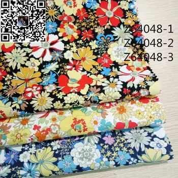

Garment fabric plant small floral 100 cotton poplin printed textile used for women's children's clothing bedding diy stitching