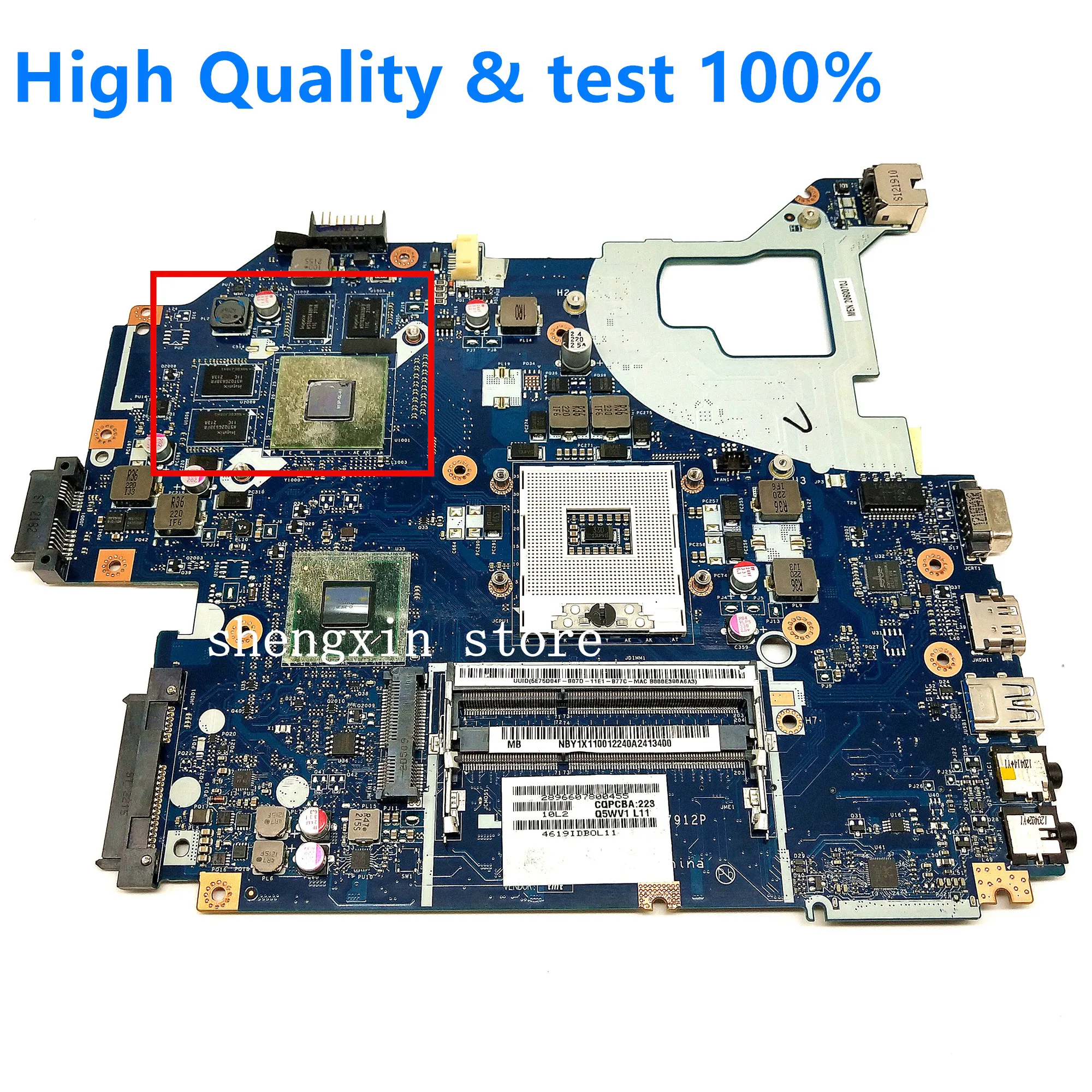 Материнская плата для ноутбука Acer aspire V3-571 V3-571G материнская HM77 DDR3 NBRZP11001 Q5WVH E1-571G 2GB |