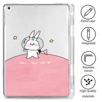 

Lovely INS Rabbit For ipad 7th generation case ipad pro 11 case 2020 Clear Silicone For ipad Air 3 Air 2 mini 1 2 3 4 5 Cover