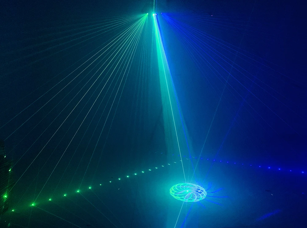 6 линз DMX красный зеленый синий RGB луч rgb 16 узоров лазерный сканер светильник для дома вечерние DJ сценический светильник ing KTV шоу секторный лазерный светильник