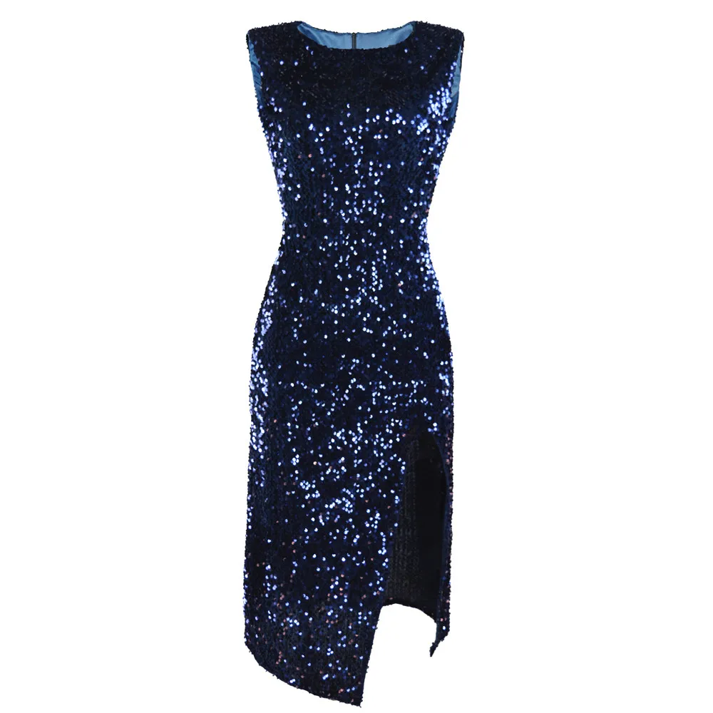 Женское сексуальное платье, Vestidos De Festa, без рукавов, с блестками, облегающее, вечерние, свадебное, выпускное, торжественное платье, женское платье