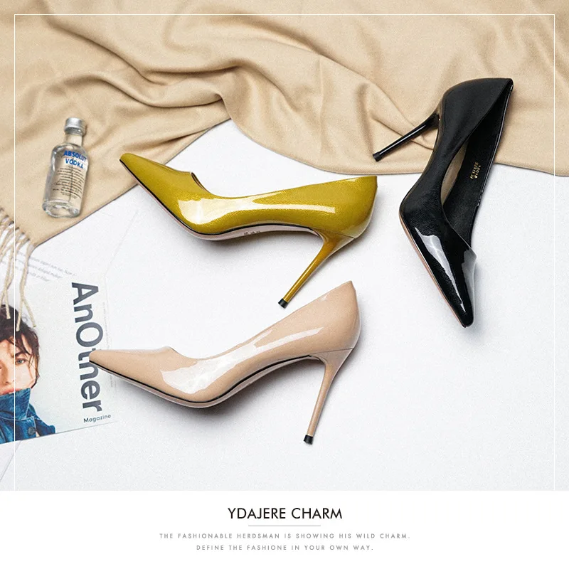 

Yidaijiaren 2018 Simple WOMEN'S Shoes Winter Pointed-Toe High Heel Shoes Thin Heeled Hipster High Heel Shoes GIRL'S 18019