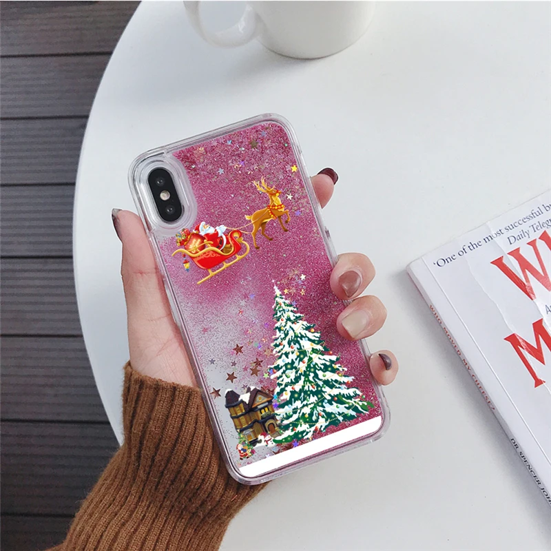 LISCN Рождество Жидкий чехол для телефона iphone 6 6S Plus 7 8 6Plus 11 11Pro Max X Xs Чехол