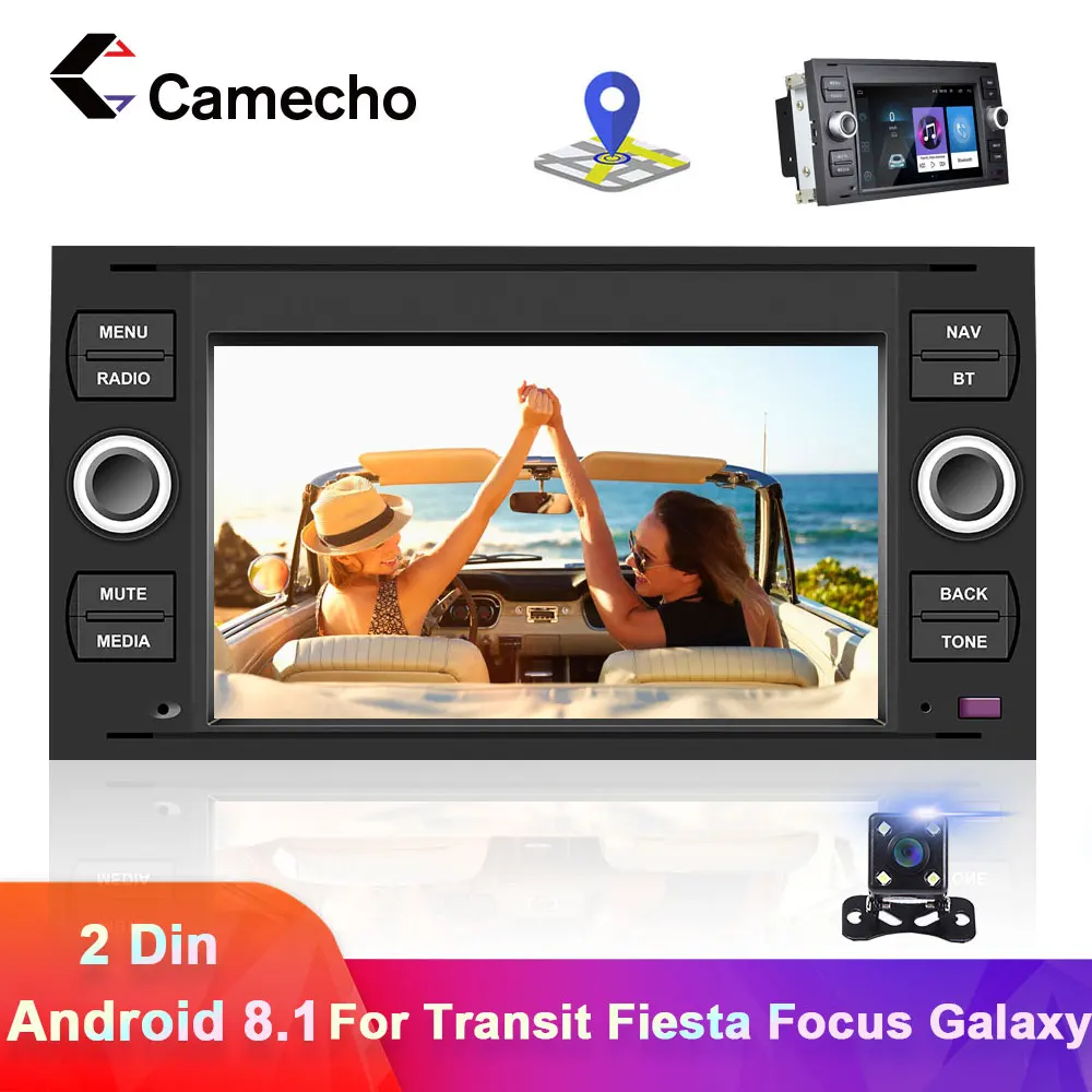 Camecho 2 din Android 8 1 автомобильный радиоприемник мультимедийный плеер для Ford Focus 3 mk2