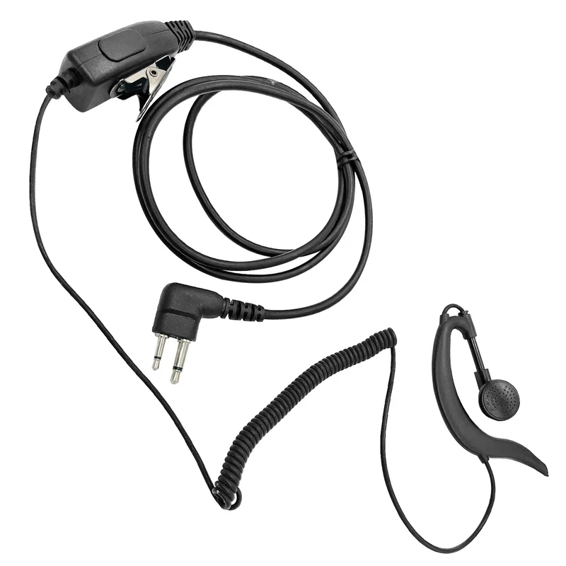 G Shape Soft Ear Hook Earpiece Headset and PTT for Motorola Two Way Radio, Compatible with Walkie Talkies CLS1410, CLS1100