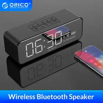

ORICO HiFi Wireless Bluetooth Speaker Subwoofer Music Stereo Bass Speaker with Alarm Clock Function Digital Clock for Home