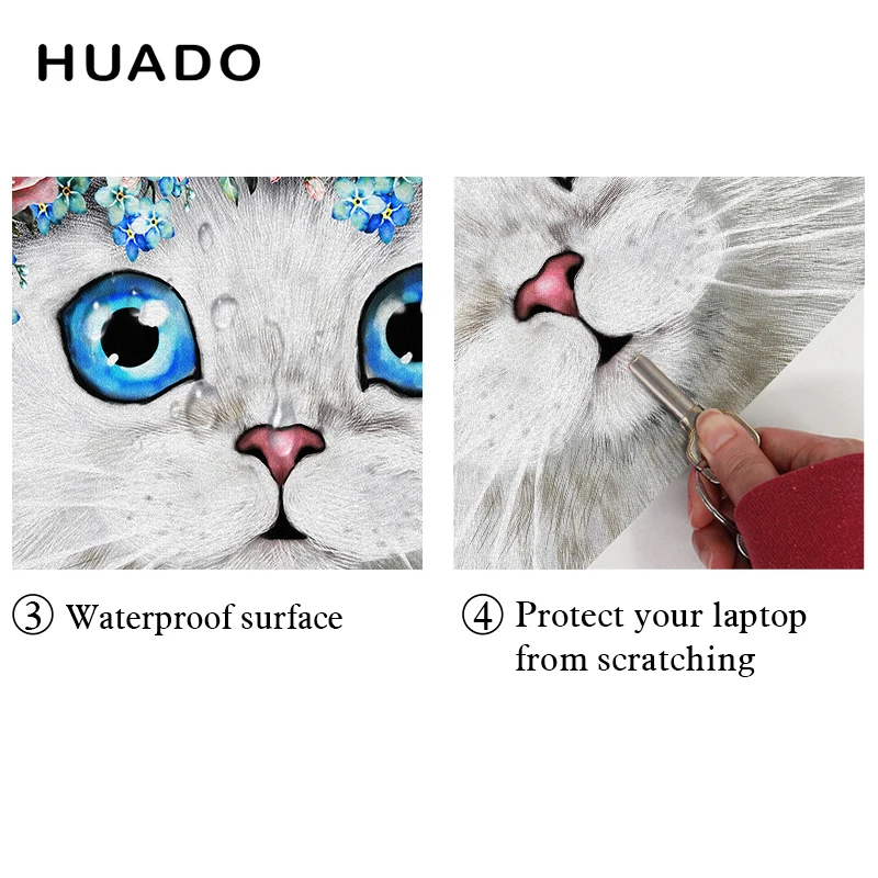 Cute Cat Pattern Sticker for 15inch Laptop Skin Removable 17 13 14 Notebook Sticker PC Decal for Xiaomi pro/Mac air/Toshiba/HP