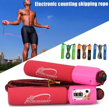 

Professional Crossfit Jump Rope Skip Speed Weighted Jump Ropes Anti-Slip Handle Counting Jump Rope Training Workout Equipments