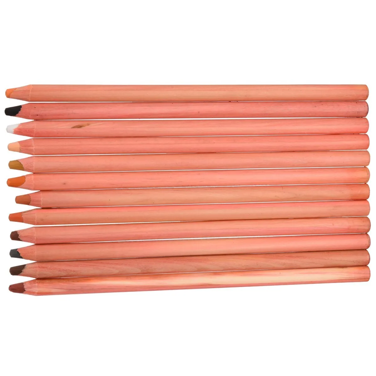 12pcs/set New 17.5cm Wooden Colored Pencils Portrait Drawing Skin Tints Soft Pastel Colored Pencils for Home School Student Use