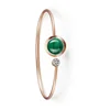 2022 New Retro Fashion Green Malachite with crystal Ladies Bracelets & Bangles Rhinestone Jewelry Circle Bar Bracelet For Women ► Photo 3/6