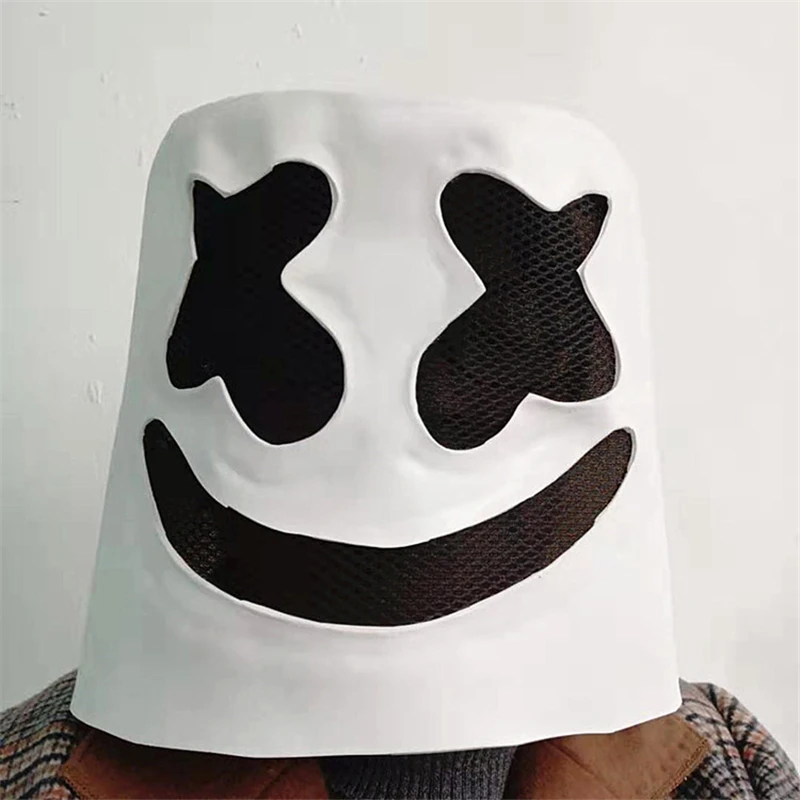 

New DJ Marshmello Cosplay Masks Child Adult Helmet Latex Mask Party Halloween Masquerade Electrosyllable Bar Props