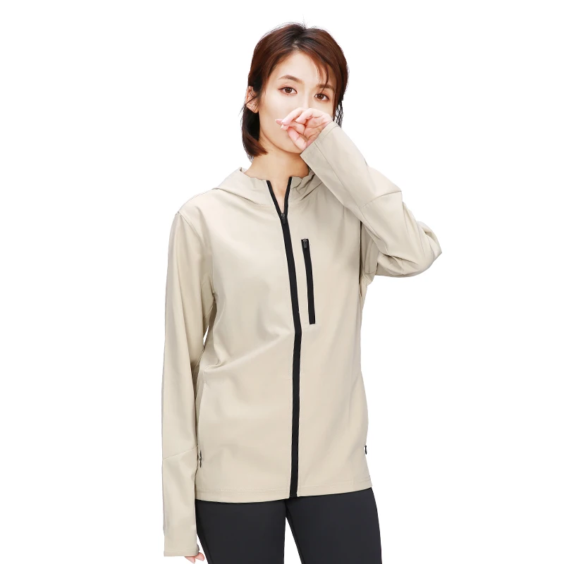 

Women's Sports Slim Seamless Running Jacket Gym Long sleeves Fitness Workout Quick Dry Elastic Zippered Outdoor Sports Jacket