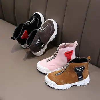 

Children's Martin boots autumn winter leisure Shoes boys girls Snow Boots Non-slip soft bottom Kids Ankle Boots