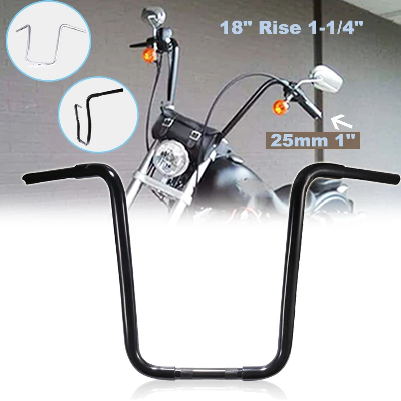 

Black/Chrome 25mm 1'' Ape Handlebar Handle Bar Fits For Harley Sportster XL883 Softail FXST Motorcycle Accessories