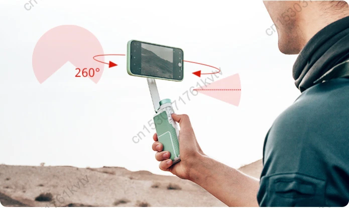 Powervision S1 Gimbal Stabilizzatore Per Smartphone Con Treppiede, AI Tracking, Powerbank 4120 MAh, Leggero E Pieghevole – Explorer Kit Verde