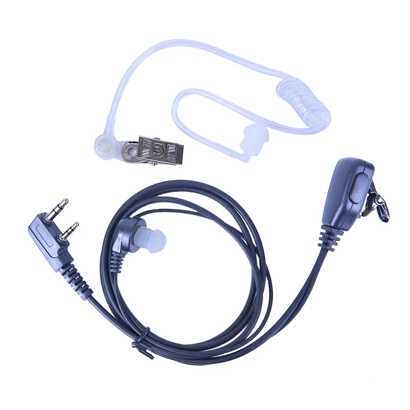 

Walkie Talkie Earphone Air Acoustic Tube Earpiece For Baofeng Radio 2 Pin PTT Transparent Headset Microphone K Port UV-5R