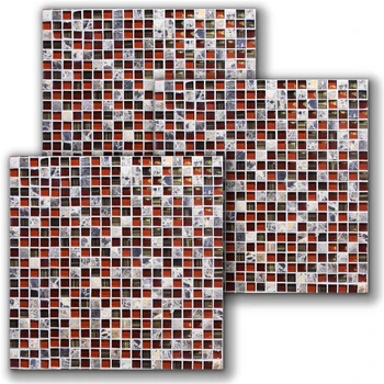 

10 Pieces Wallpaper Pack Crystal Mosaic Tile Stickers with Self Adhesive for Room Decoration and Renovation