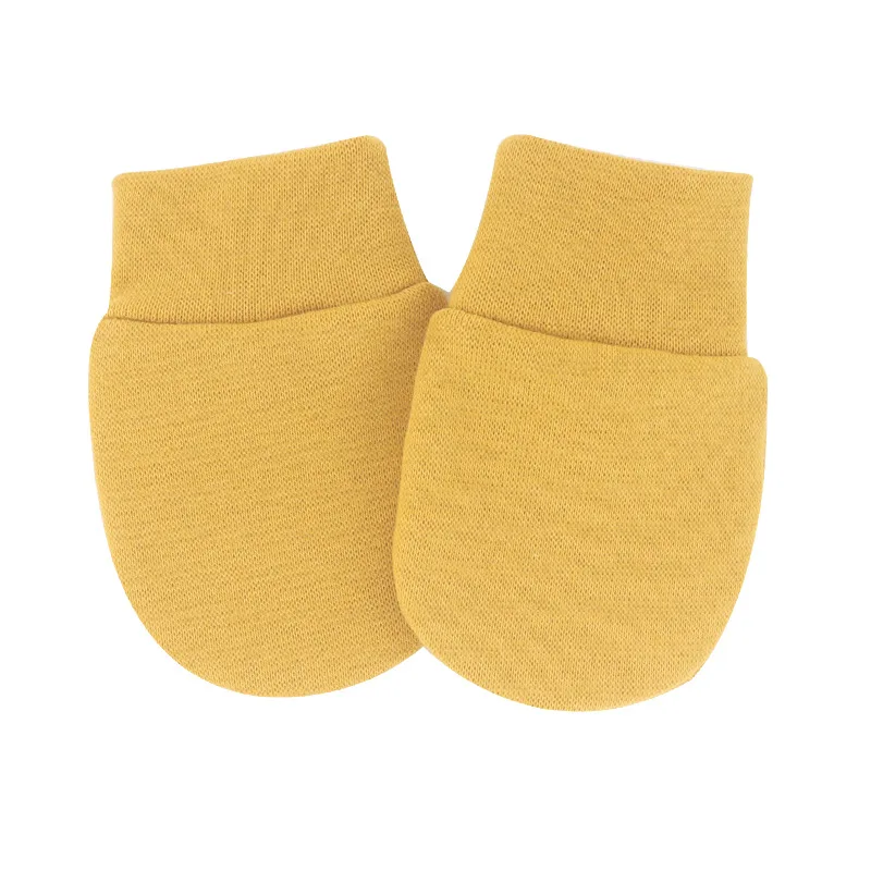 Multicolor Anti Scratching baby Gloves for Newborn Protection Face Scratch Pure cotton solid color newborn Mittens accessories