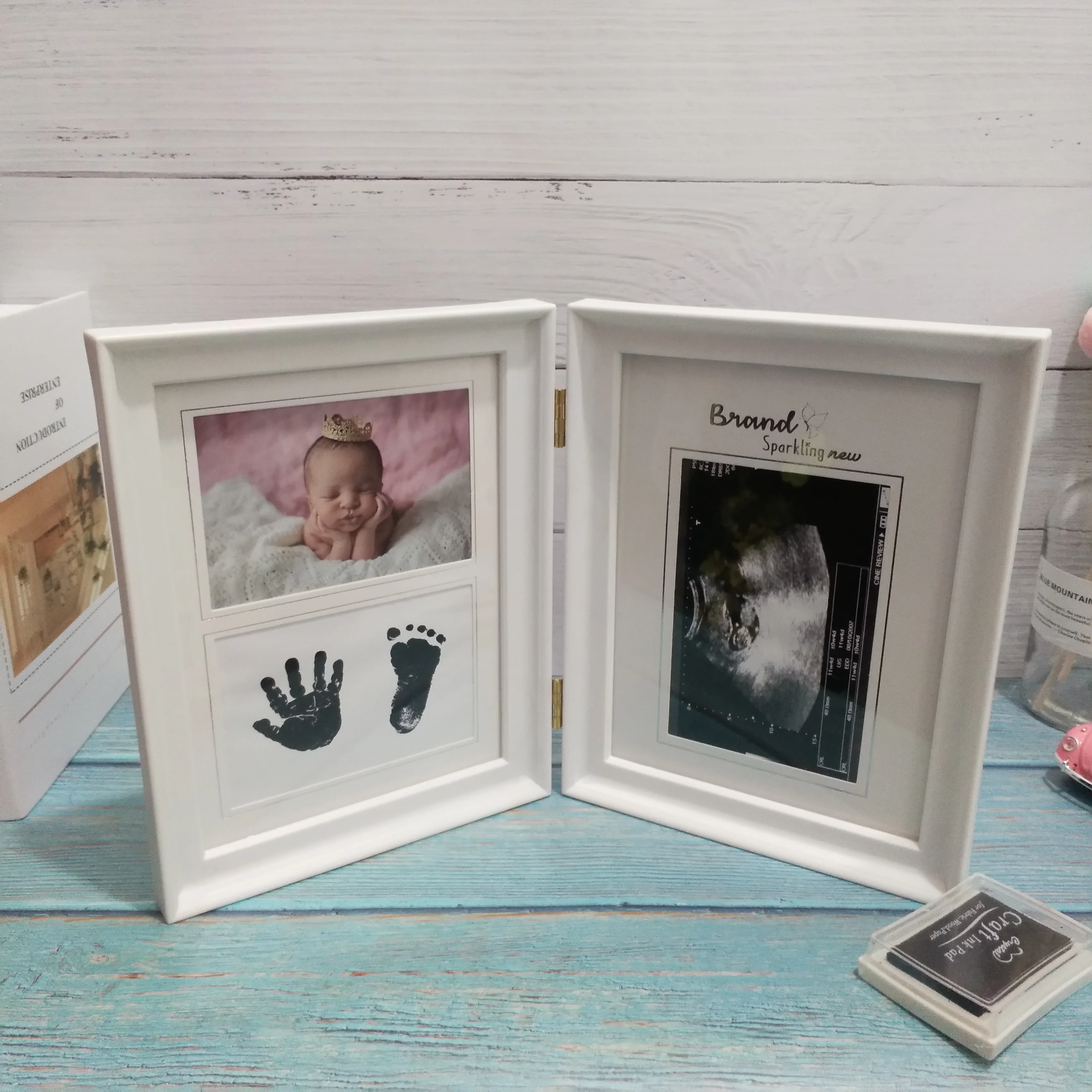 Baby Hand Foot Mold Print Photo Frame DIY 3D Plaster Casting Kit Stereo  Clone Handprint Footprint Memorial Grow Record Souvenir - AliExpress