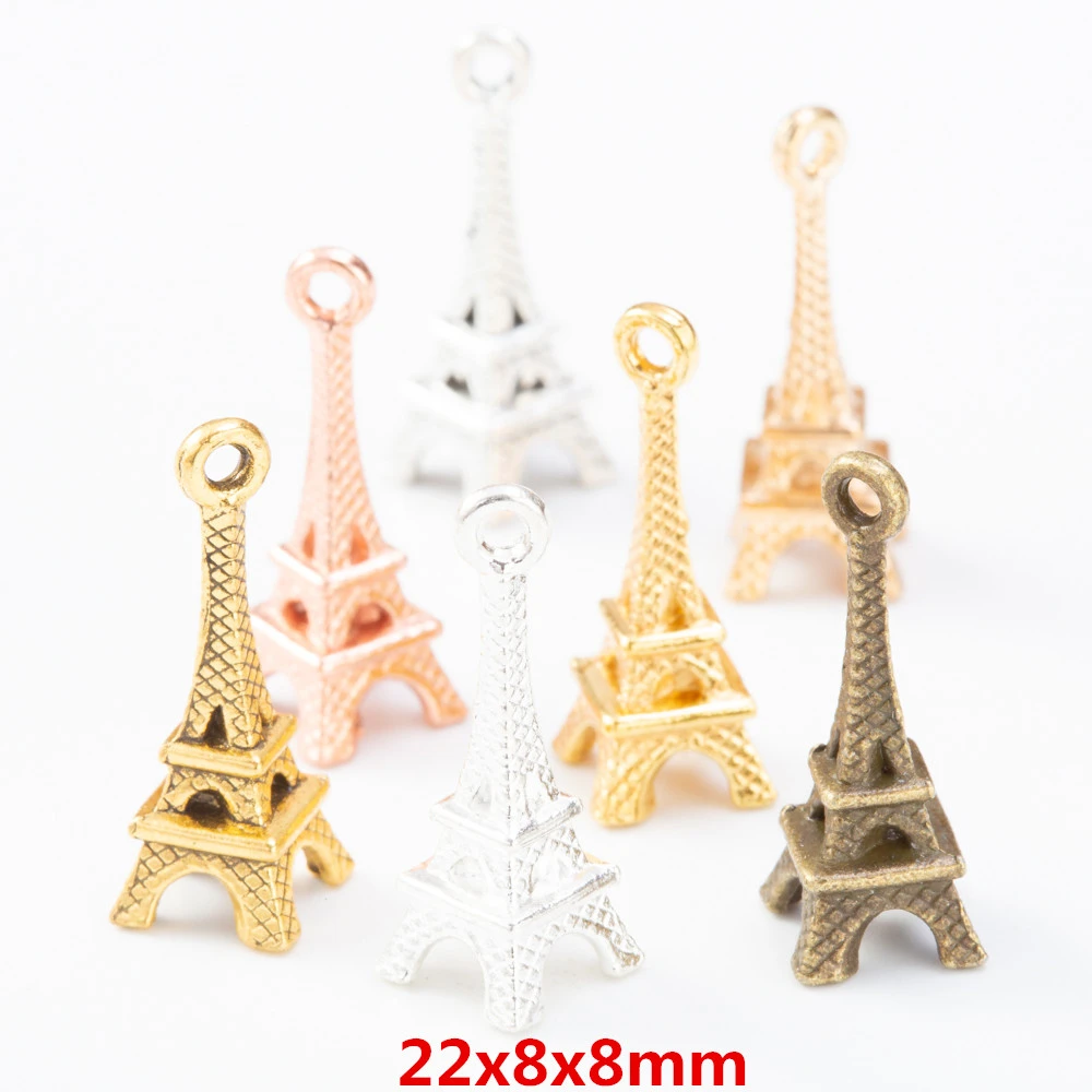 35pieces/set Eiffel Tower Zinc Alloy Charms Jewelry Making Diy Hand