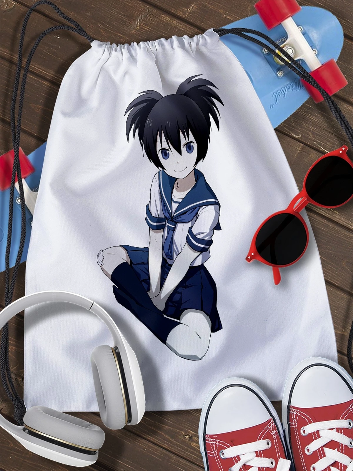 Pouch bag for shoes Arrow Black Rocks (Black Rock Shooter Anime, sci fi,  matou курои, Vocaloid, Miku Hatsune) 2266|Drawstring Bags| - AliExpress