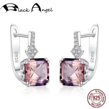 

New Design Nano Smoke /White Morgan Stone Gemstone Drop Earrings For Women Luxury 925 Sterling Silver Earring Jewelry