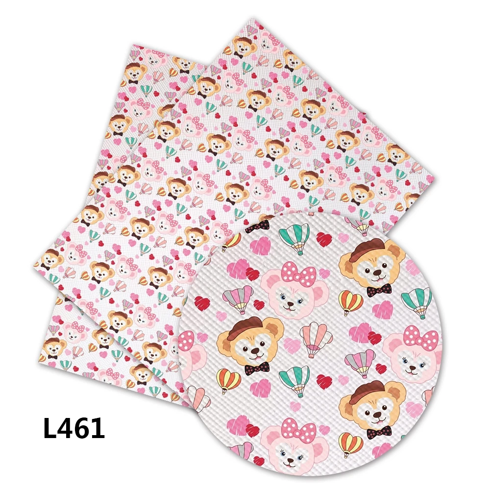 L461 Diy аксессуары 30*136 см Рождество Санта Клаус напечатано искусственная Синтетическая кожа листы для лука, DIY материалы ручной работы L461 - Цвет: L461