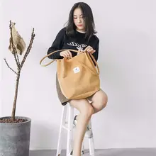 Холщовая Сумка женская на плечо в Корейском стиле INS портативная простая художественная и художественная хипстерская сумка для покупок большого объема