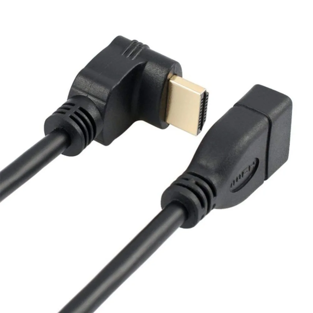 90 Degree Angle HDMI Extension cable male to female HDMI 4K HDMI Extended Cable for HD TV LCD Laptop PS3 Projector