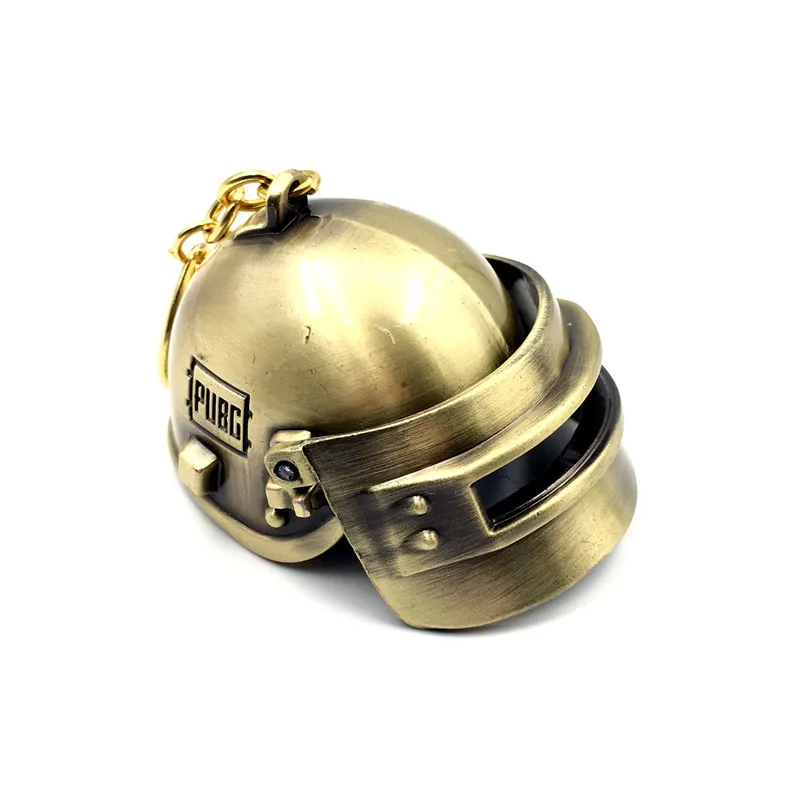  Game PUBG Keychain Cosplay Accessories Armor Level 3 Helmet Keychain Alloy Props Pendant PUBG Fans 