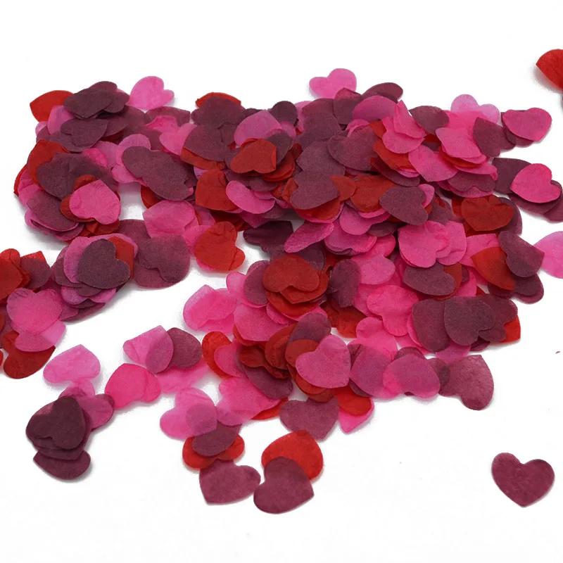 1000pcs/bag Multicolor Heart confetti wedding decor balloons fill paper confetti party Throwing Supplies baby shower table decor